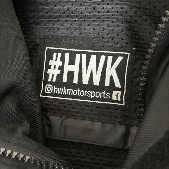 HWK Adventure Touring Motorcycle Jacket Men's Size XL Cream Black - Picture 10 of 12